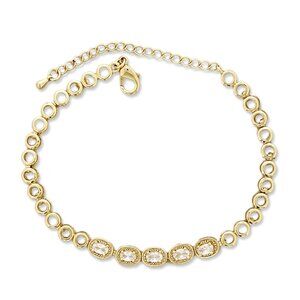 Gold Plated Tennins Bracelets 6'' to 8'' Adjustbale Color like Blue,Red,AB& More